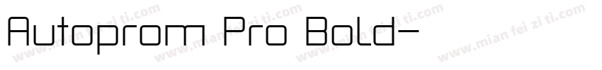 Autoprom Pro Bold字体转换